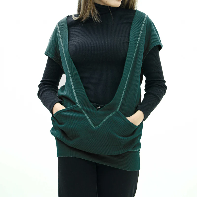 Waffle Candy V Neck Tropical Sleeveless Tops For Women - Image 3