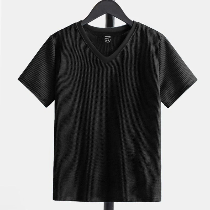 Jupiter Texture Trendy V Neck