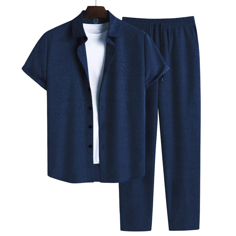 Jupiter Celebrity Unisex French Pique Navy Coord Set - Image 2