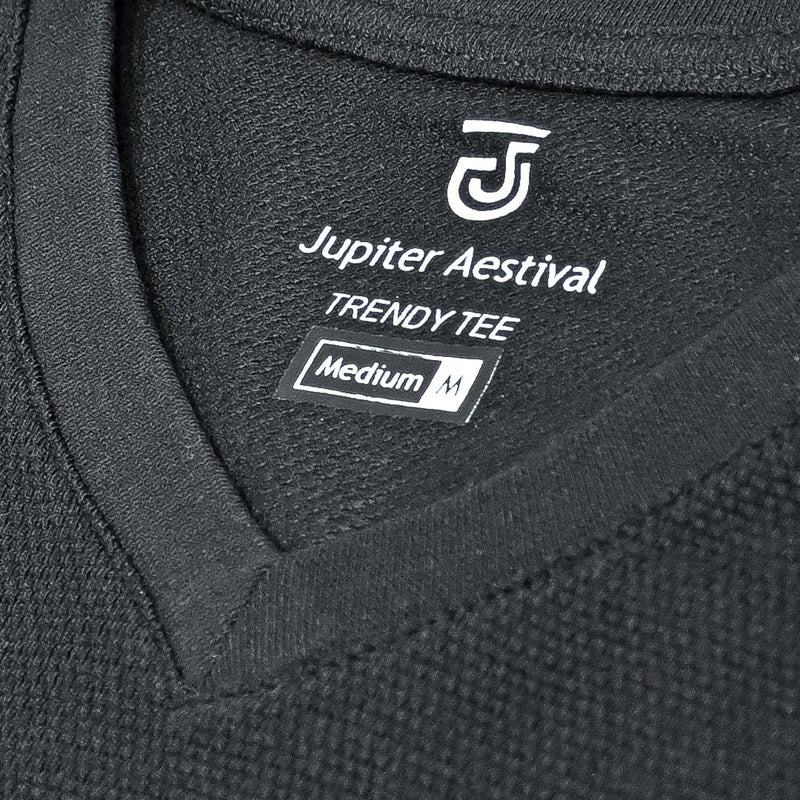 Jupiter Texture Trendy V Neck - Image 2