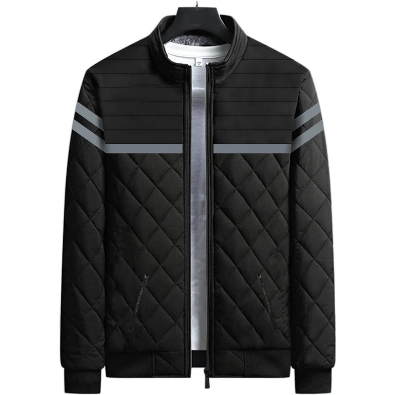 Imported Reflector Stripes Sherpa Lining Bomber Jackets For Men
